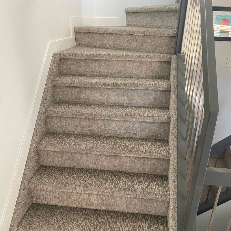 finished carpet installation on a staircase for one of our customers in Edmonton